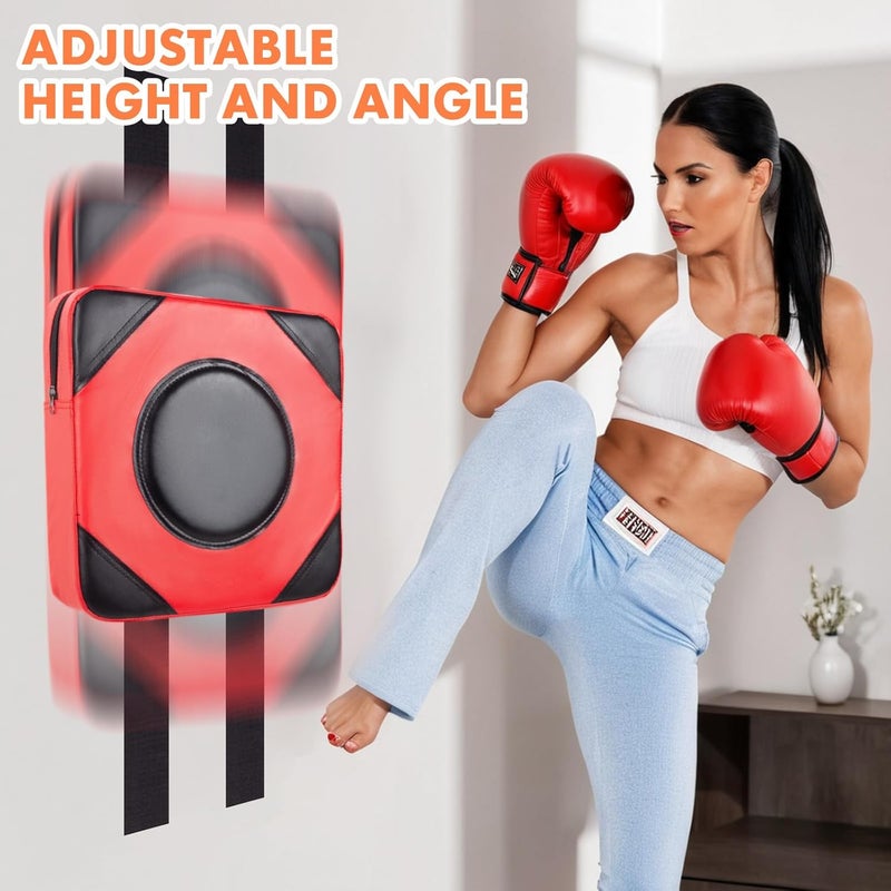 LuiceABC Wall Punching Boxing Pad, Wall Focus Target Foam, Boxing Fitness Wall Punch Bag, Leather and High Elastic Sponge Bag for Sports Training, Adjustable Height - Image 4
